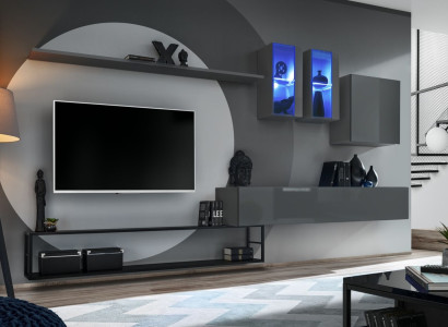 Living room furniture Complete e Set 6pcs Designer Wall unit Luxury Furniture Sideboard